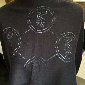 Michael Kors Cowl Infinity Dark Brown Scarf Snood Neckwarmer Tube Scarf Knit